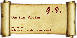 Gerics Vivien névjegykártya
